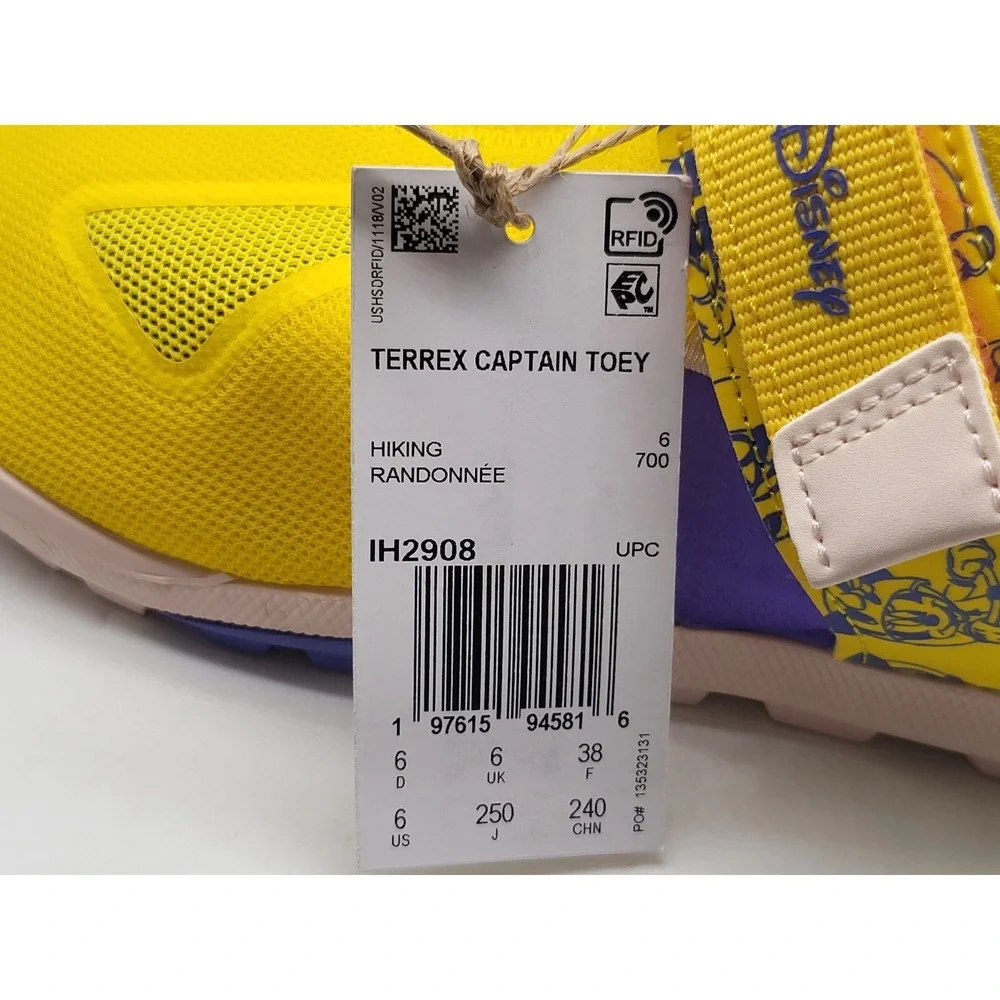 Adidas Terrex Captain Toey Hiking Boys Size 6 Yellow‎ Blue Sandals IH2908